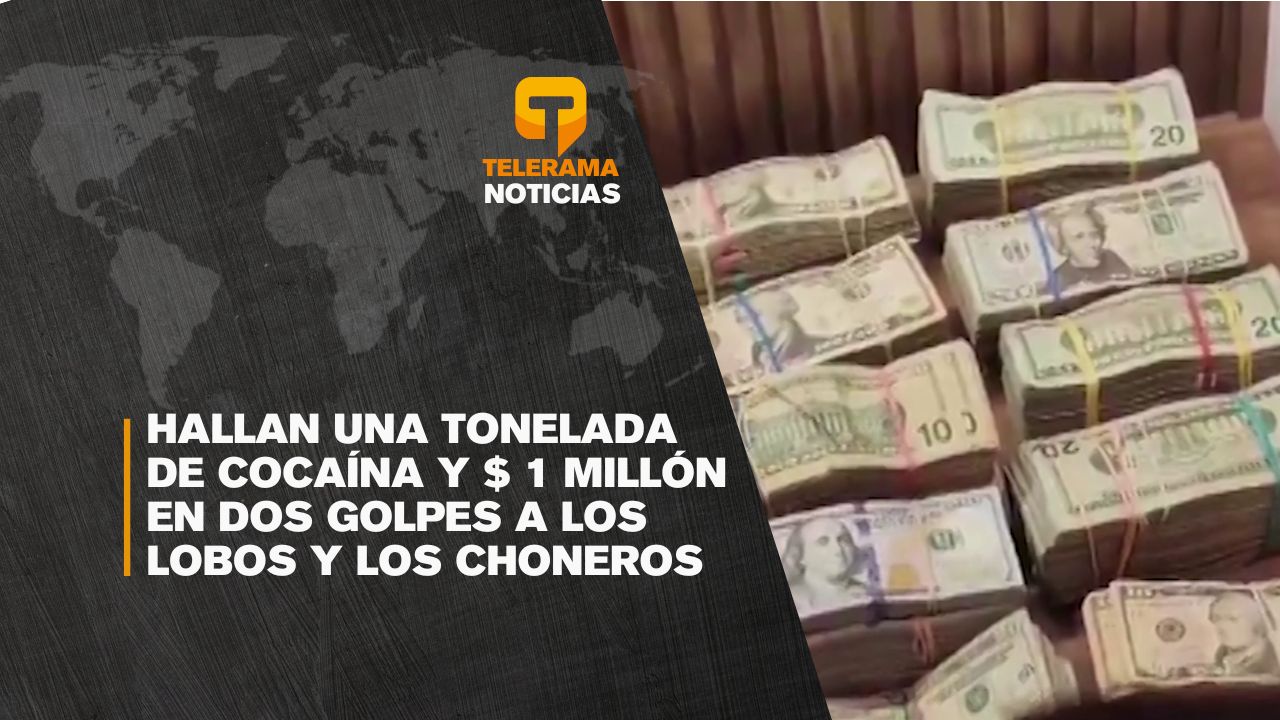 Hallan una tonelada de cocaína y $ 1 millón en dos golpes a Los Lobos y Los Choneros